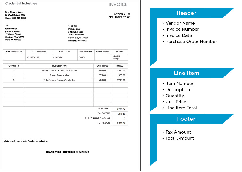 Invoice Extraction Details